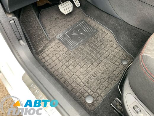 Гибридные коврики в салон Peugeot 308 2008- (AVTO-Gumm)