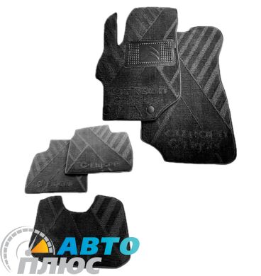 Композитні килимки в салон Citroen C-Elysee 2013- (X) чорні AVTO-Tex