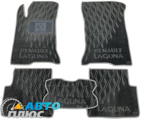 Композитные коврики в салон Renault Laguna 2 2001- (V) серые AVTO-Tex