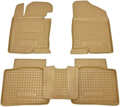Автомобильные коврики в салон Hyundai Sonata YF/7 2010- бежевые (AVTO-Gumm)
