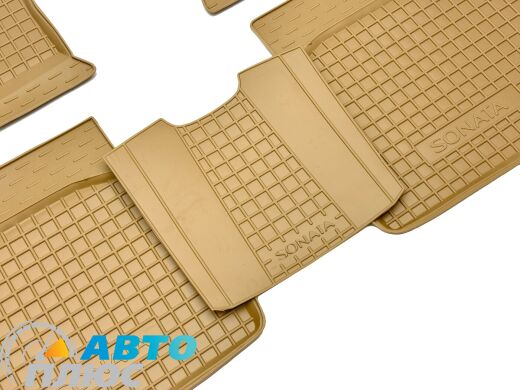 Автомобильные коврики в салон Hyundai Sonata YF/7 2010- бежевые (AVTO-Gumm)