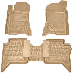 Автомобильные коврики в салон Volkswagen Amarok 2 2022- бежевые (AVTO-Gumm)