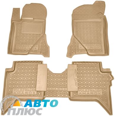 Автомобильные коврики в салон Volkswagen Amarok 2 2022- бежевые (AVTO-Gumm)