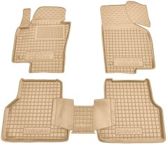 Автомобильные коврики в салон Volkswagen Tiguan 2007-2016 бежевые (AVTO-Gumm)
