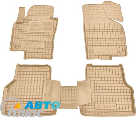 Автомобільні килимки в салон Volkswagen Tiguan 2007-2016 бежеві (AVTO-Gumm)