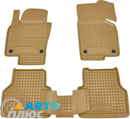 Автомобильные коврики в салон Volkswagen Tiguan 2007-2016 бежевые (AVTO-Gumm)