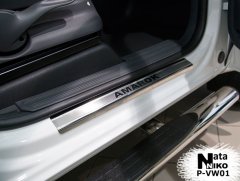 Накладки на пороги Volkswagen Amarok 2009- (Premium)
