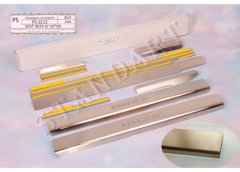 Накладки на пороги автомобиля Seat Ibiza (6J) 2008- (5 дверей) (Standart)