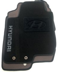 Ворсовые коврики в салон Hyundai i30 2007- черные ML Lux