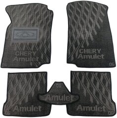 Композитные коврики в салон Chery Amulet 2003- (V) серые AVTO-Tex