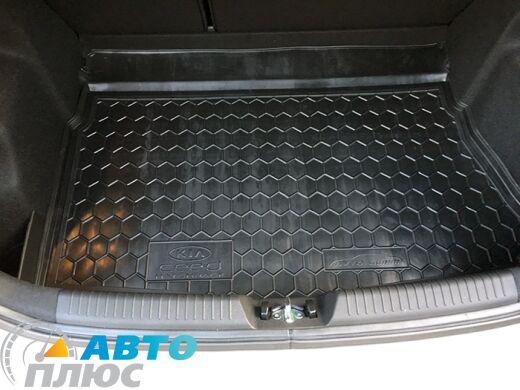 Автомобильный коврик в багажник Kia Ceed (JD) 2012- Hatchback (base/mid) (Avto-Gumm)