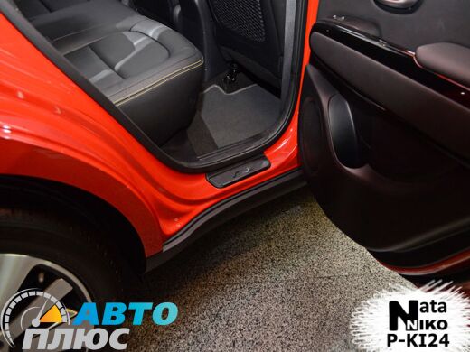 Накладки на пороги Kia Soul 2014- (Premium)