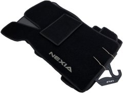 Коврики в салон текстильные Daewoo Nexia 98-/08- черные Стандарт