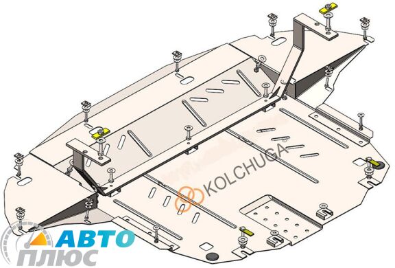 Металлическая защита двигателя Kia Sportage 4 2018- FL (V-1.6 GDI) (Кolchuga) Standart