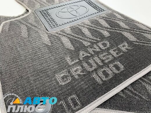 Композитные коврики в салон Toyota Land Cruiser 100 1998- (V) серые AVTO-Tex