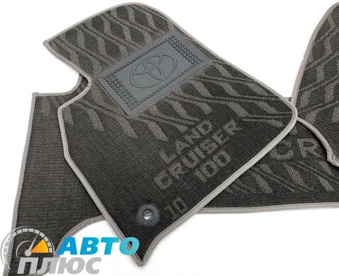 Композитные коврики в салон Toyota Land Cruiser 100 1998- (V) серые AVTO-Tex