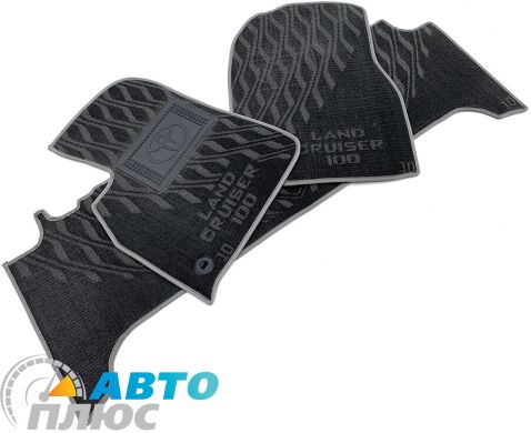 Композитные коврики в салон Toyota Land Cruiser 100 1998- (V) серые AVTO-Tex