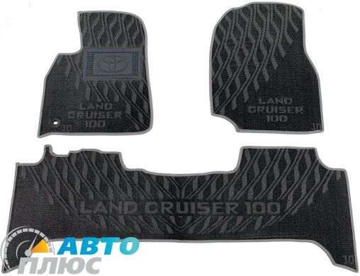 Композитные коврики в салон Toyota Land Cruiser 100 1998- (V) серые AVTO-Tex