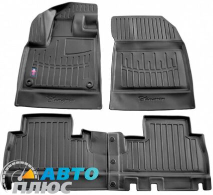 3D Килимки в салон автомобіля Peugeot Rifter 19-/Citroen Berlingo 19-/Opel Combo E 19- без підлокітника (Stingray)