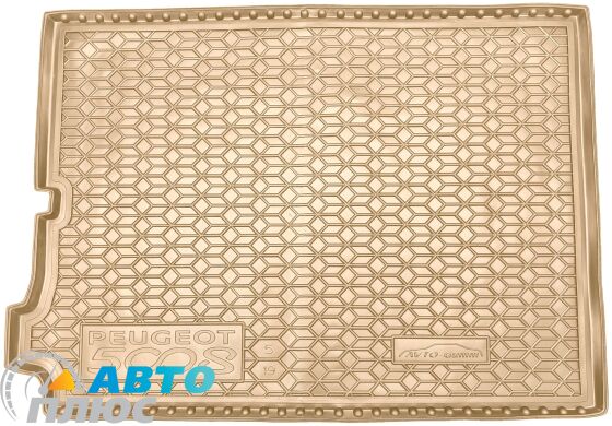 Автомобільний килимок в багажник Peugeot 5008 2017- 5 місць бежевий (AVTO-Gumm)