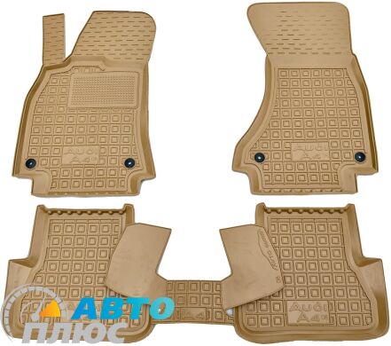Автомобильные коврики в салон Audi A4 (B8) 2008- бежевые (AVTO-Gumm)