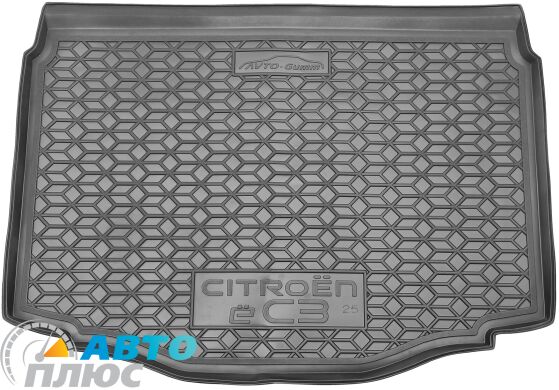 Автомобильный коврик в багажник Citroen e-C3 2025- Electro (AVTO-Gumm)