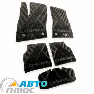 Композитні килимки в салон Jeep Compass 2016- (X) чорні AVTO-Tex