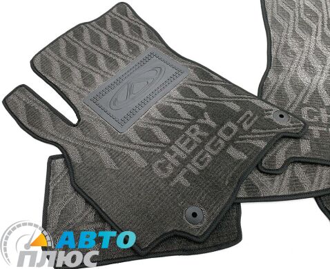 Композитные коврики в салон Chery Tiggo 2 2017- (V) серые AVTO-Tex