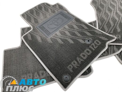 Композитные коврики в салон Toyota Land Cruiser Prado 2002- (V) серые AVTO-Tex