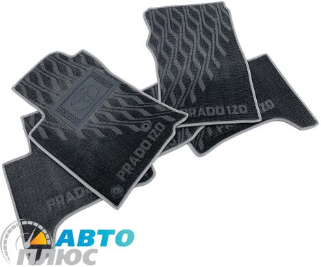 Композитные коврики в салон Toyota Land Cruiser Prado 2002- (V) серые AVTO-Tex