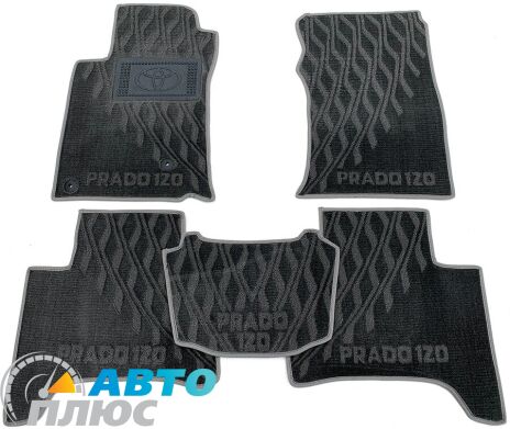 Композитные коврики в салон Toyota Land Cruiser Prado 2002- (V) серые AVTO-Tex
