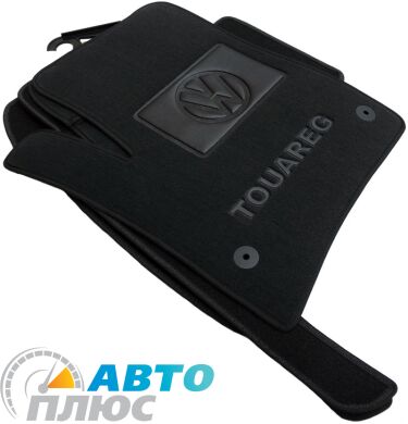 Фото ковриков в салон для автомобиля Volkswagen Touareg 2002- черные бизнес Avtoplus.com.ua