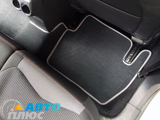Ворсовые коврики в салон Citroen C4 2010- графитовый Бизнес (Gray Style)