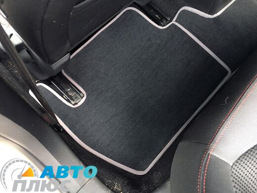 Ворсовые коврики в салон Citroen C4 2010- графитовый Бизнес (Gray Style)