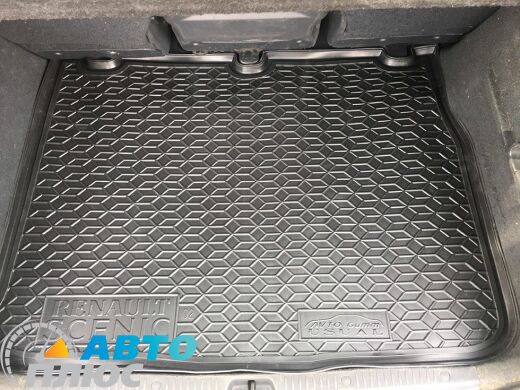 Автомобильный коврик в багажник Renault Scenic 2 2002- 5 мест (Avto-Gumm)