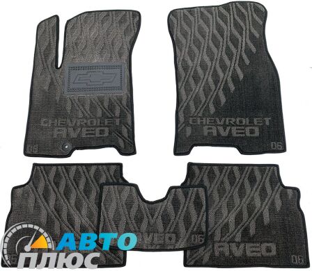 Композитные коврики в салон Chevrolet Aveo 2003-2012 (V) серые AVTO-Tex