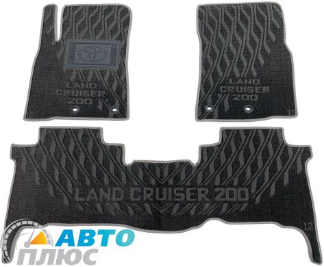 Композитные коврики в салон Toyota Land Cruiser 200 2012- (V) серые AVTO-Tex