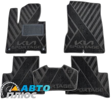 Композитные коврики в салон Kia Sportage 5 2022- (X) серые AVTO-Tex
