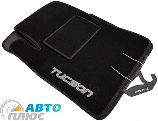 Коврики в салон текстильные Hyundai Tucson 2004- черные Стандарт