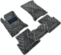 Композитные коврики в салон Renault Laguna 2 2001- (X) серые AVTO-Tex