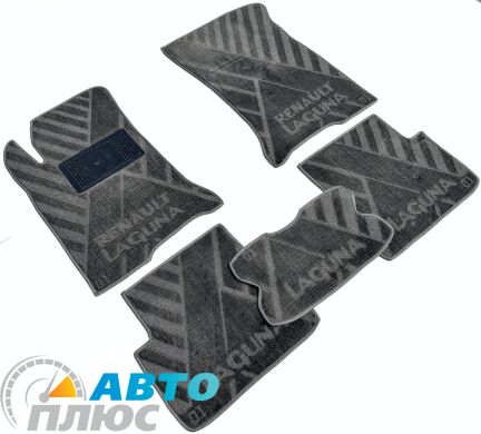 Композитные коврики в салон Renault Laguna 2 2001- (X) серые AVTO-Tex