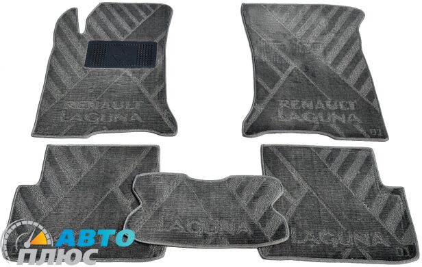 Композитные коврики в салон Renault Laguna 2 2001- (X) серые AVTO-Tex