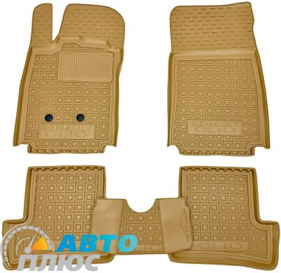 Автомобильные коврики в салон Renault Clio 3 2005- 3 двери бежевые (AVTO-Gumm)