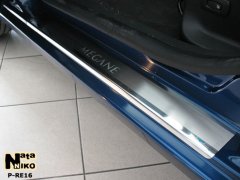 Накладки на пороги Renault Megane 3 2009- (Premium)