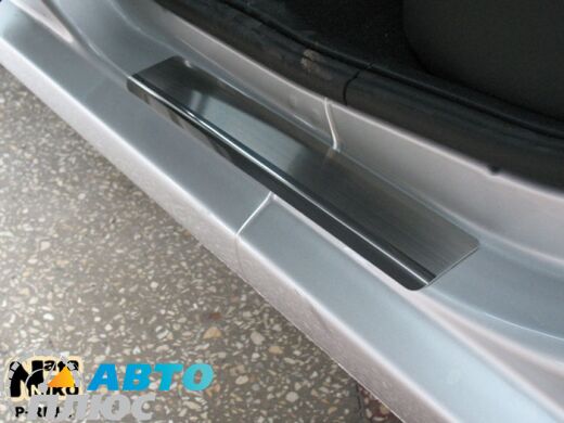 Накладки на пороги Renault Logan Sedan 2004-2009 (Premium)