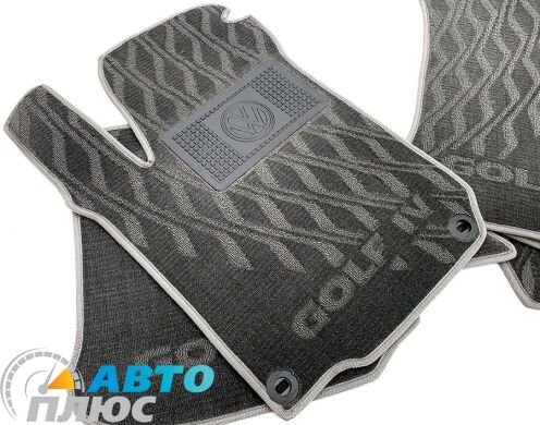 Композитные коврики в салон Volkswagen Golf 4 1998-2003 (V) серые AVTO-Tex