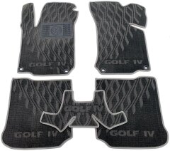 Композитные коврики в салон Volkswagen Golf 4 1998-2003 (V) серые AVTO-Tex