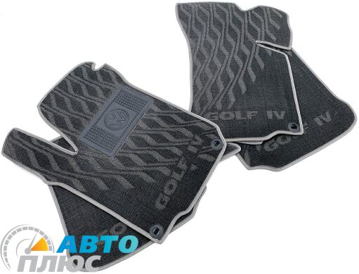 Композитные коврики в салон Volkswagen Golf 4 1998-2003 (V) серые AVTO-Tex