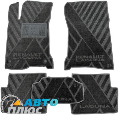 Композитные коврики в салон Renault Laguna 3 2007- (X) серые AVTO-Tex