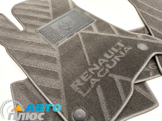 Композитные коврики в салон Renault Laguna 3 2007- (X) серые AVTO-Tex